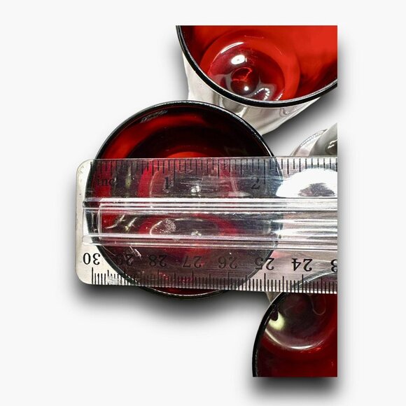 Arcoroc Luminarc France Cavalier Ruby Red Glass 6oz  4" Wine Cocktail Cordial 4 - Picture 5 of 8